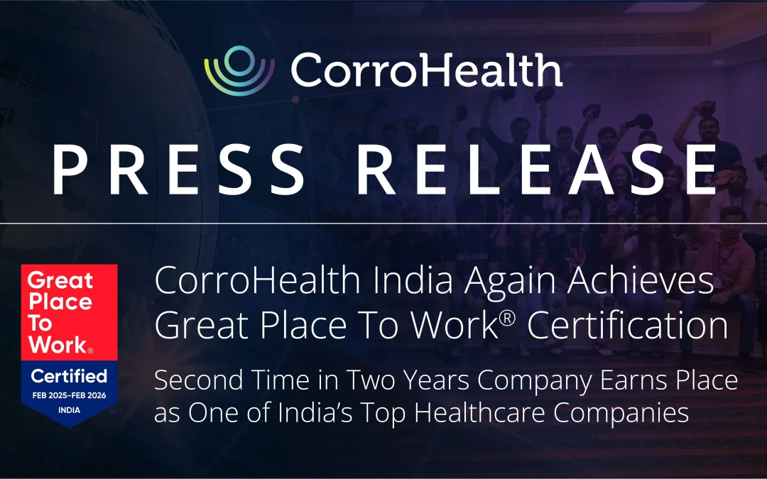 Press Release: CorroHealth India Again Achieves Great Place To Work Certification