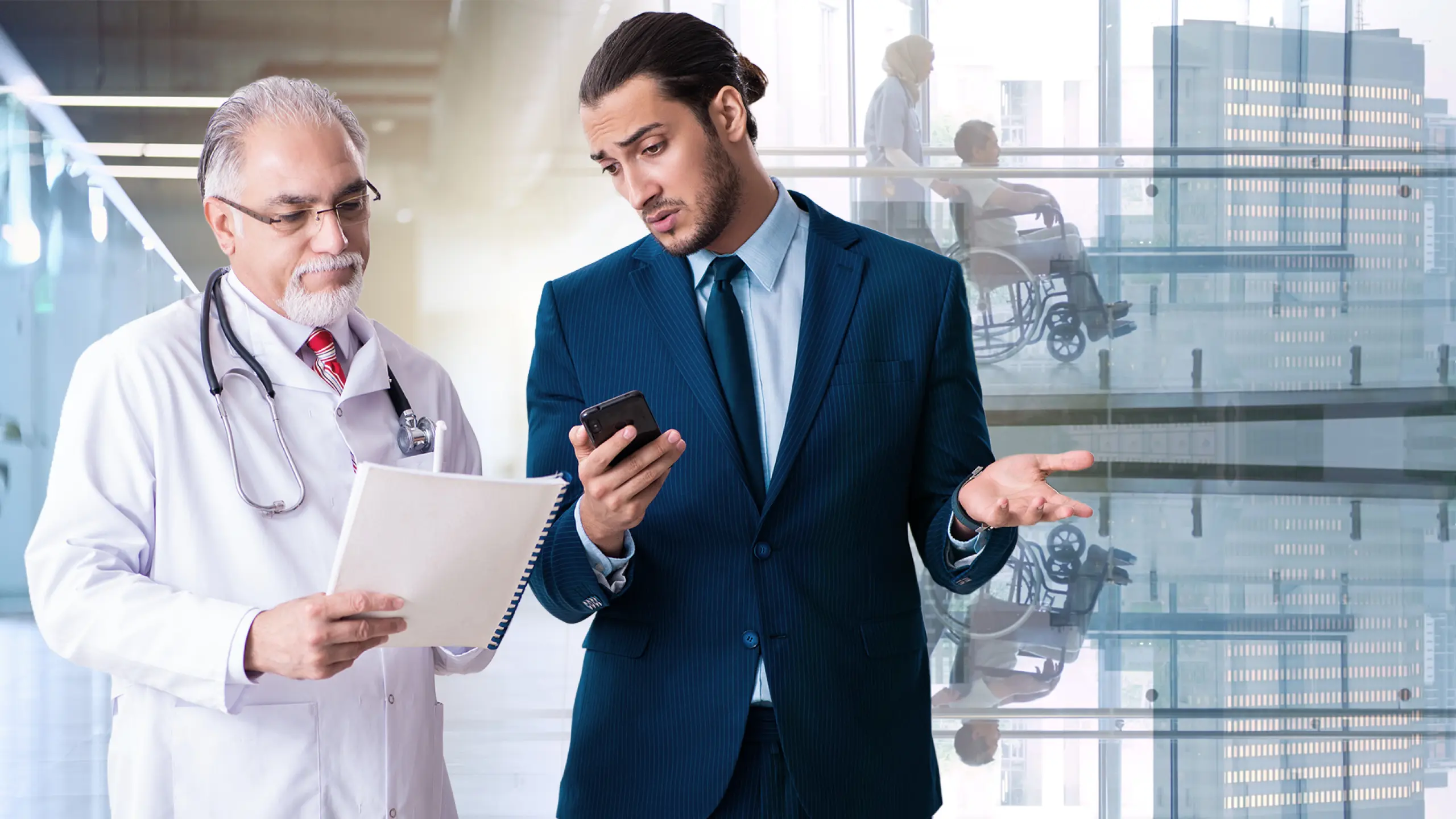 Physician reviewing patient documentation with a Payer concerned about an incomplete inpatient claim